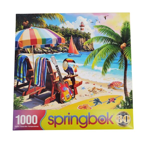 Springbok‎ Puzzle 1000 Piece Tropical Paradise Pre-Owned - Picture 1 of 7